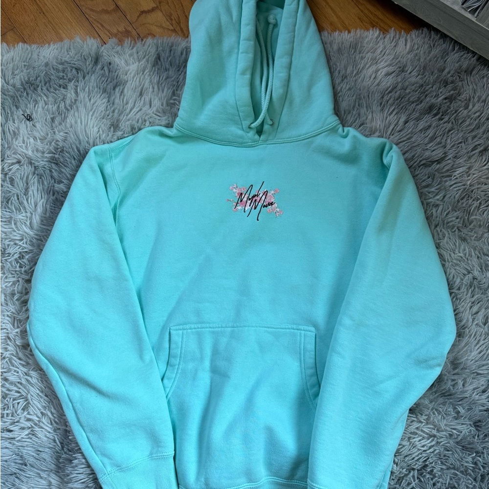 Ludwig Mogul Moves Mint Green Hoodie with Embroidered Design